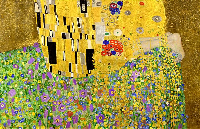 The Kiss, Klimt - detail