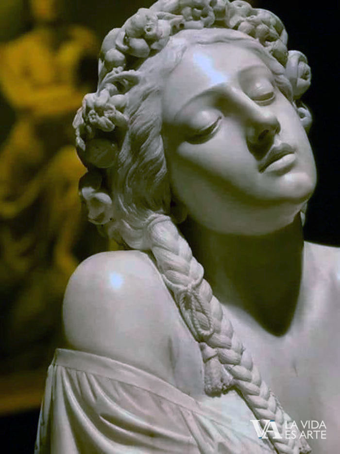 Detalle de la escultura de la Sulamita de Gaetano Motelli
