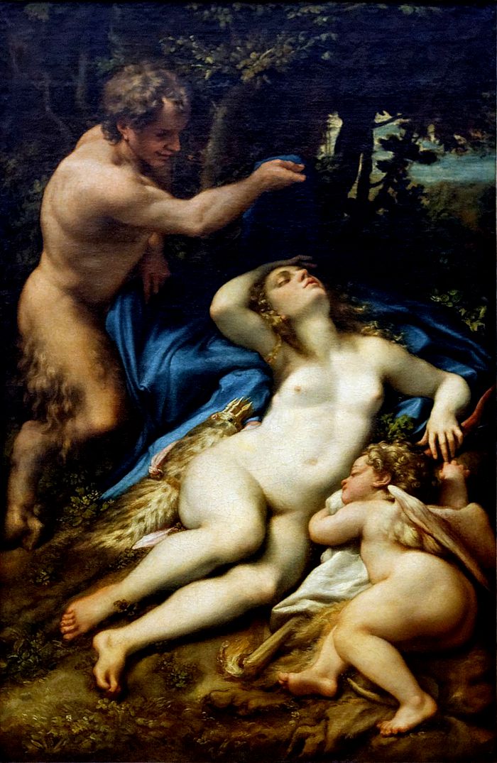 venus cupido satiro corregio